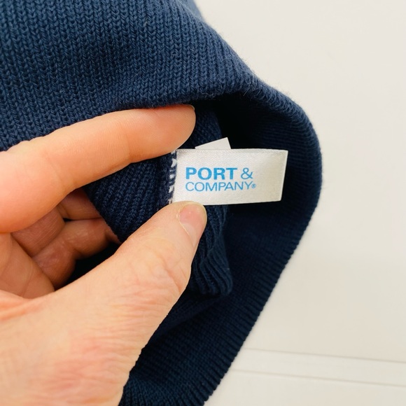 NWOT Men’s Winter Hat Cotton Thick. Navy Blue. - Picture 3 of 4